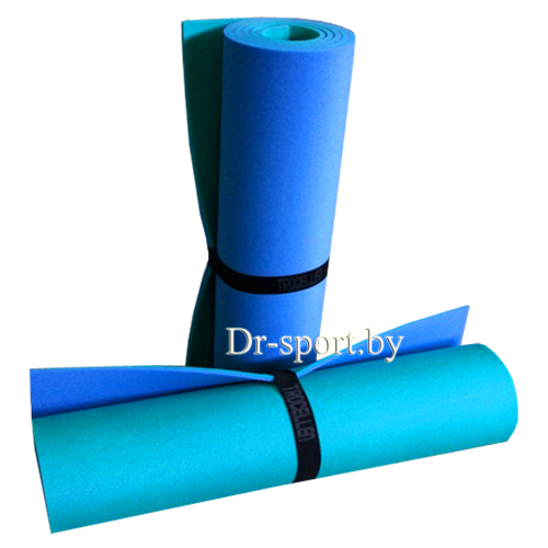 Коврик (пенка) гимнастический/туристический 8*0.6L1.8 бирюзовый/голубой